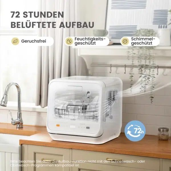 Comfee Mini Lite Tischspuelmaschine belueftete Aufbewahrung Comfee Mini Lite Tischspuelmaschine belueftete Aufbewahrung