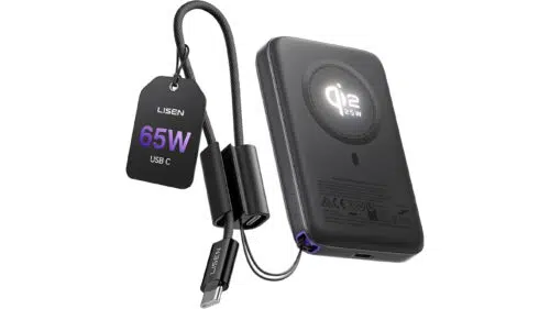 LISEN Qi2.2 25W MagSafe Powerbank mit 10.000 mAh & 65W PD per Kabel für 31,99€