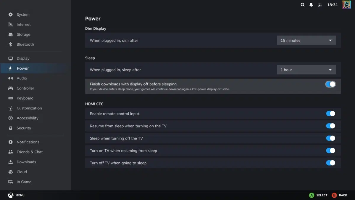 Steam Machine Steam OS Screenshot Energieoptionen Steam Machine Steam OS Screenshot Energieoptionen
