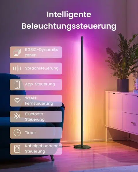 SwitchBot Matter RGBICWW LED Stehlampe Einstellungsmoeglichkeiten SwitchBot Matter RGBICWW LED Stehlampe Einstellungsmoeglichkeiten