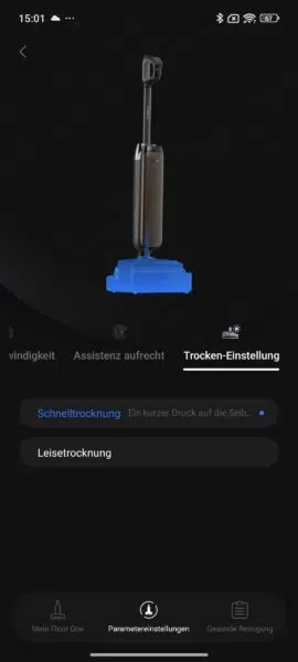 Tineco FLOOR ONE S9 Artist Boost Steam App Trocknung Tineco FLOOR ONE S9 Artist Boost Steam App Trocknung