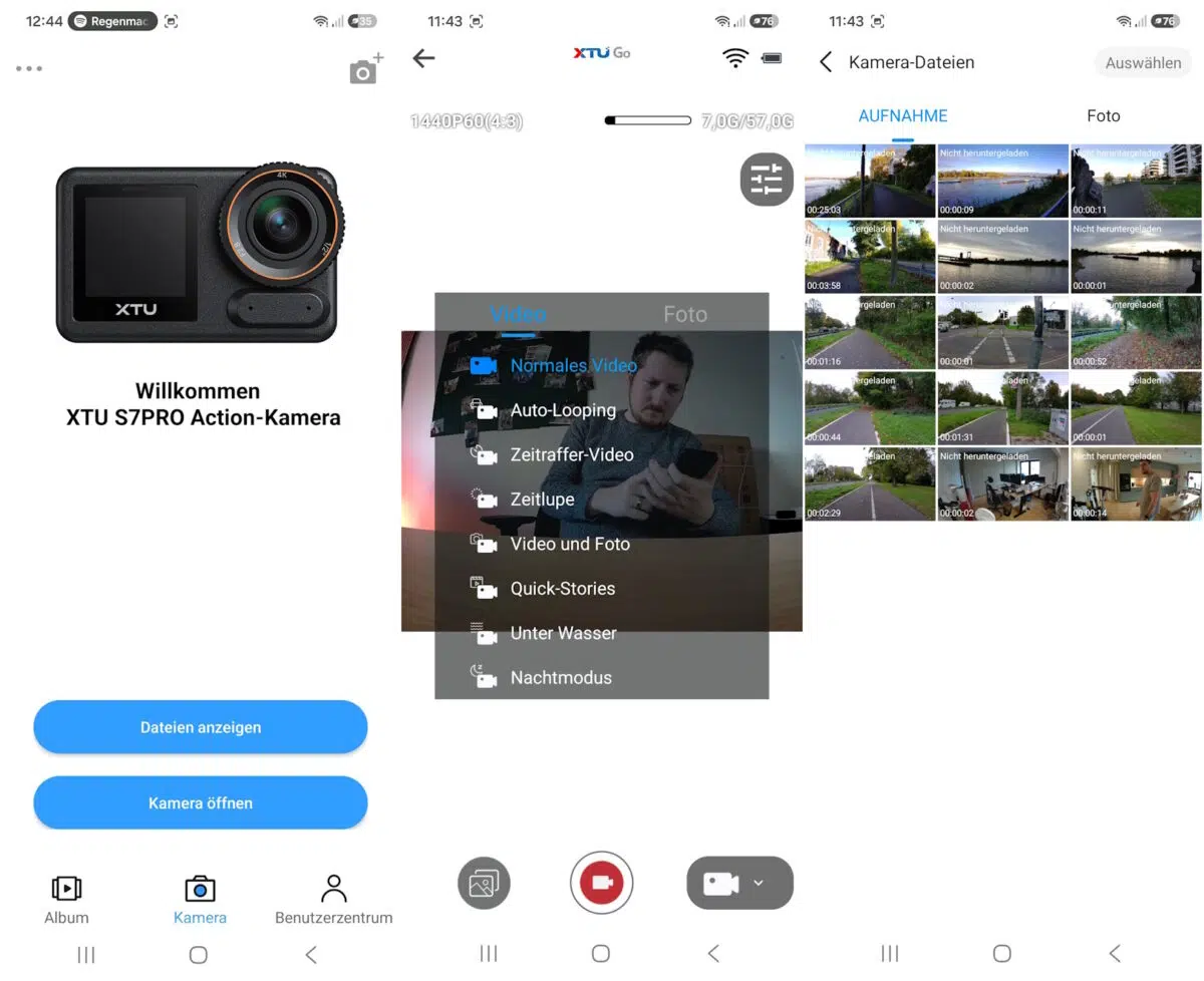 XTU S7 Pro Actioncam XTU Go App XTU S7 Pro Actioncam XTU Go App