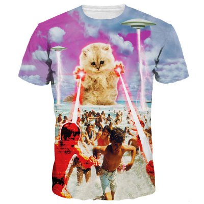 T Shirt Katze Laser a